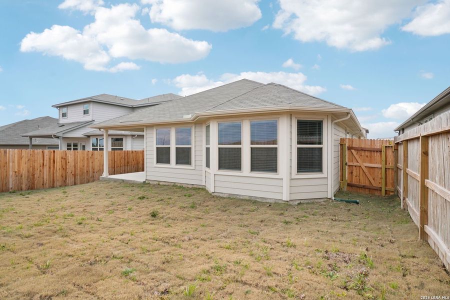 Exterior details and patio area of a home in Legendary Trails - Premier Series, Cibolo (Image 4).