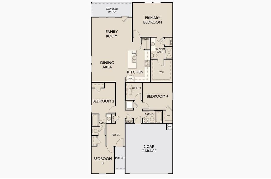 2D floor plan layout for the Prism by Starlight Homes in Ashland, Angleton, TX (Image 3). 2D floor plan layout for the Prism by Starlight Homes in Ashland, Angleton, TX (Image 3).