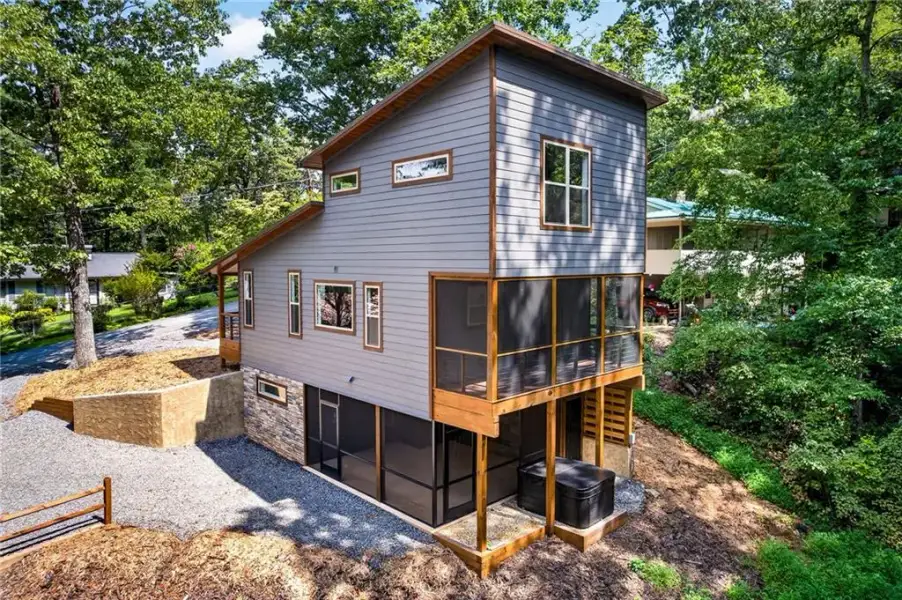 Exterior details and patio area of a home in , Morganton (Image 26).