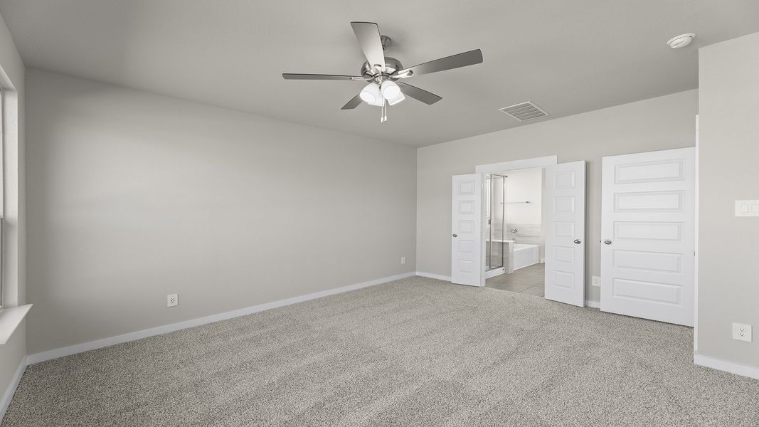 Spacious, unfurnished interior of a new home in Keeneland, Aubrey (Image 22). Spacious, unfurnished interior of a new home in Keeneland, Aubrey (Image 22).