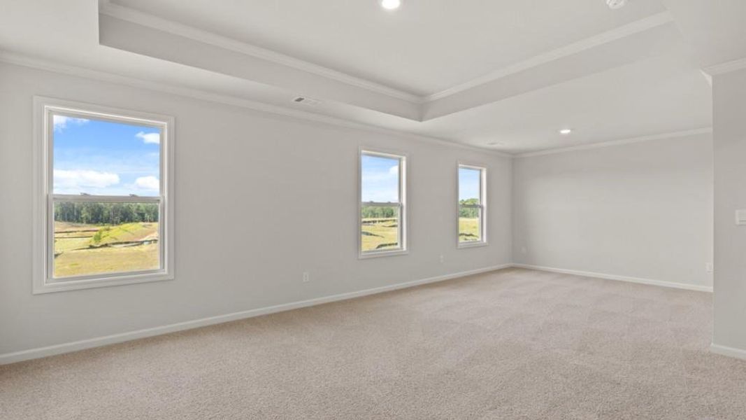 Spacious, unfurnished interior of a new home in Hamptons at Riverwood East, Dallas (Image 50).