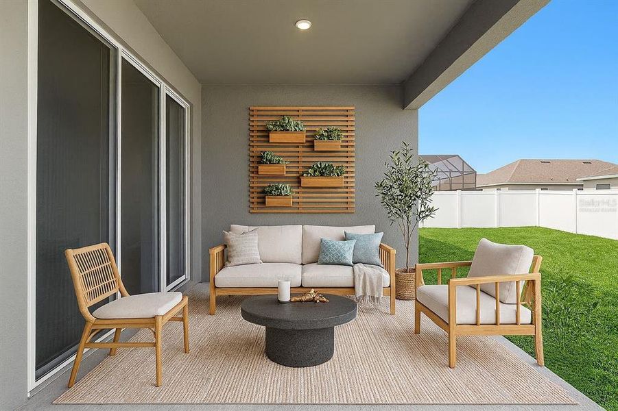 Exterior details and patio area of a home in Prairie Oaks, St. Cloud (Image 20).