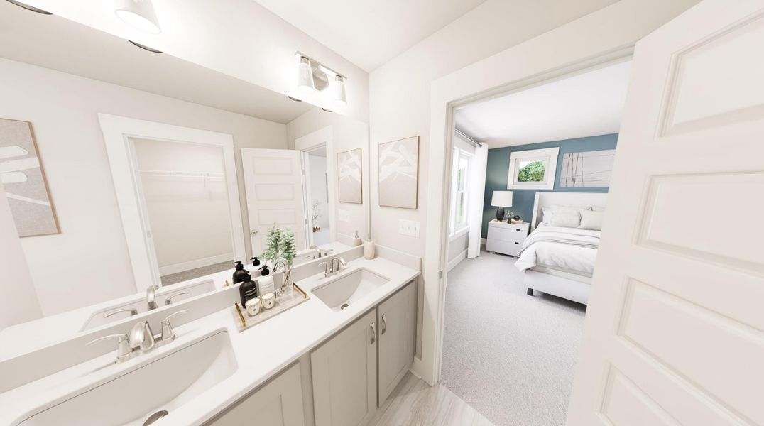 Representative furnished interior of a home built from the Unexpected Compliment by Garman Homes in McConnell Ridge, McLeansville (Image 5).