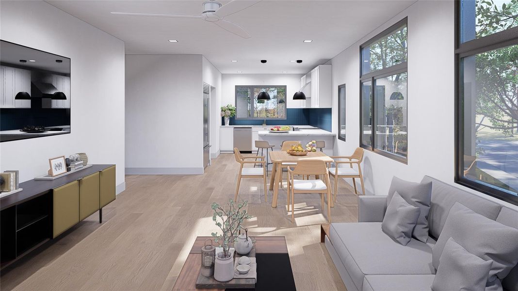 Furnished interior view inside a new home in , Austin (Image 4). Furnished interior view inside a new home in , Austin (Image 4).