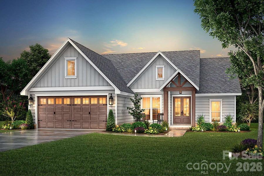 Front exterior of a new home in , Lenoir, NC, highlighting curb appeal (Image 17).