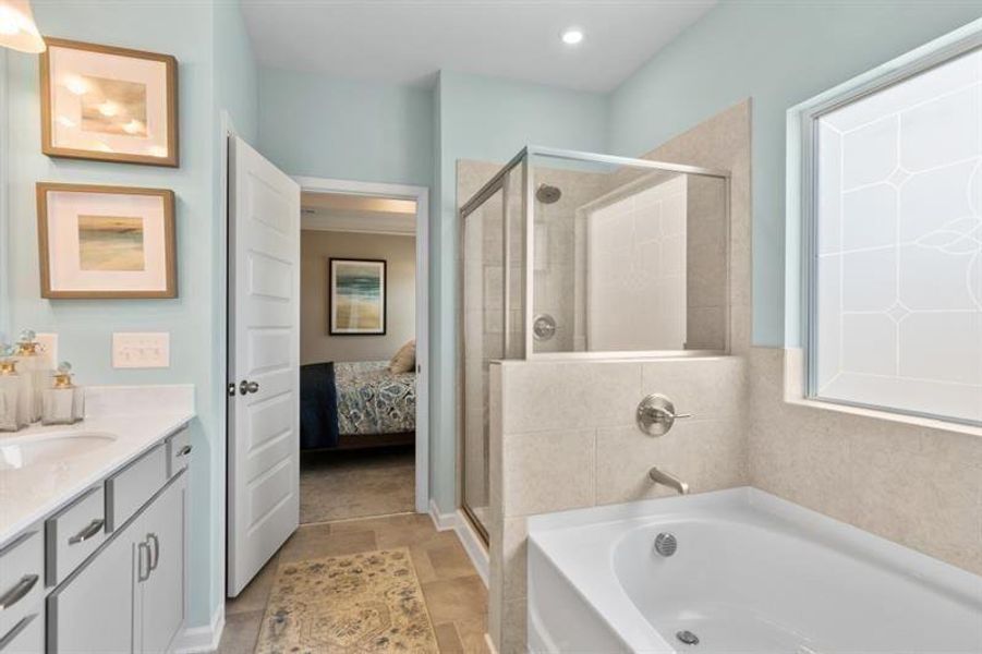 Furnished interior view inside a new home in Glen at Cave Springs, Douglasville (Image 39).