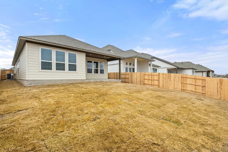 Exterior details and patio area of a home in Park Central, Georgetown (Image 3).