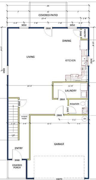 2D floor plan layout of this home in Arcadia Village, Arcadia, SC (Image 1). 2D floor plan layout of this home in Arcadia Village, Arcadia, SC (Image 1).