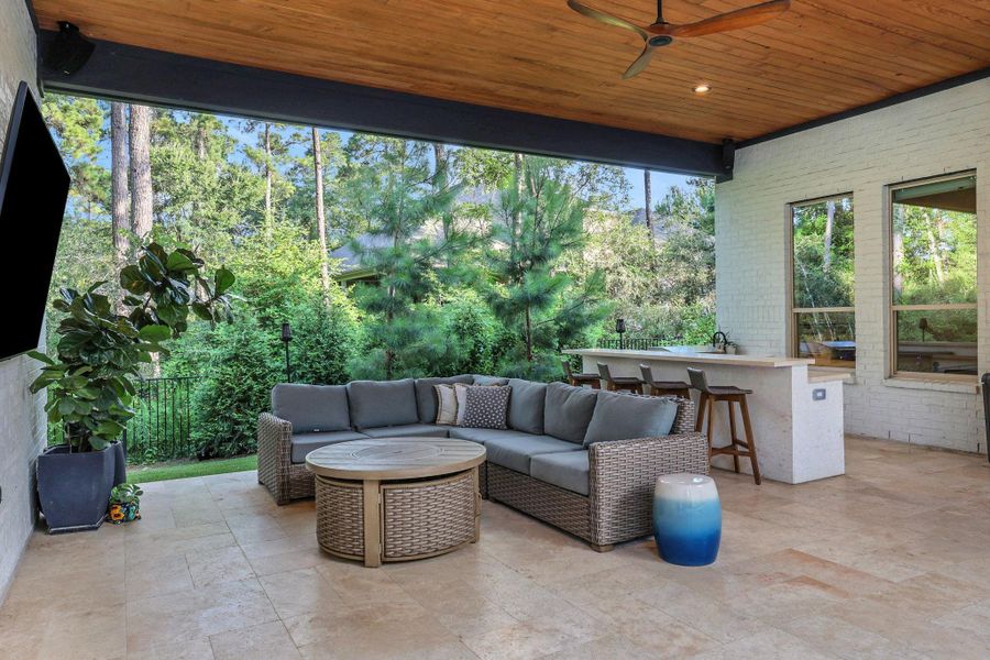 Exterior details and patio area of a home in , Tomball (Image 26).