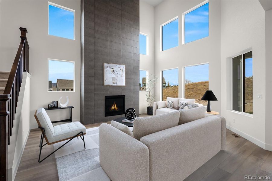 Furnished interior view inside a new home in Cloverleaf – Mountainview Collection, Monument (Image 3).