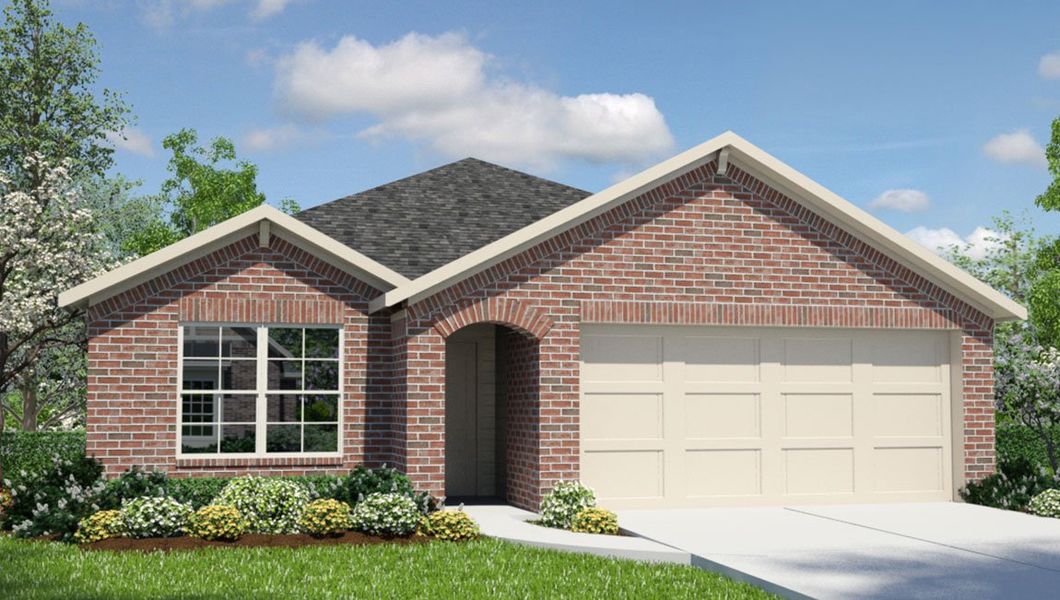 Representative exterior photo of a completed home built from the The Bryant by D.R. Horton in Hunters Ranch, San Antonio, TX (Image 22).