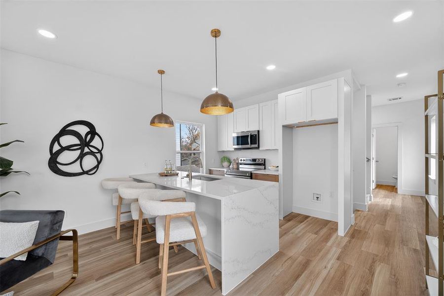 Furnished interior view inside a new home in , Dallas (Image 3).