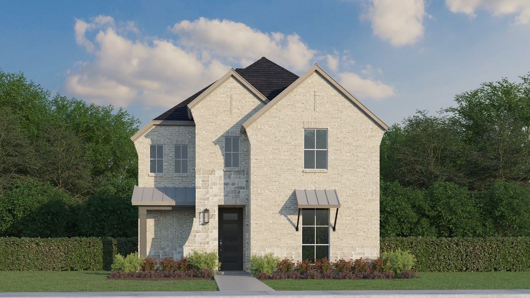 Plan 1461 Elevation F w/ Stone