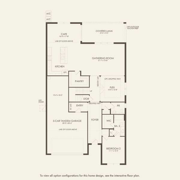 2D floor plan layout for the Scarlett by Pulte Homes in Lakehaven Estates, Clermont, FL (Image 3).