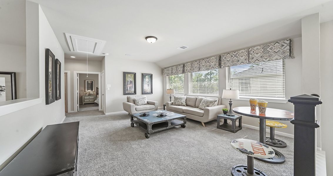 Furnished interior view inside a new home in Wood Leaf Reserve, Tomball (Image 28).