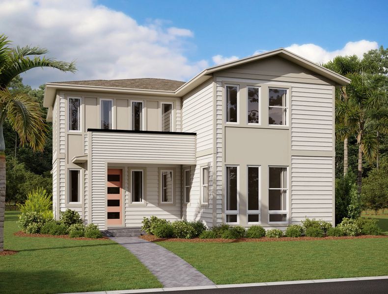 Representative exterior photo of a completed home built from the Anderson by Ashton Woods in Weslyn Park Single Family, St. Cloud, FL (Image 2).