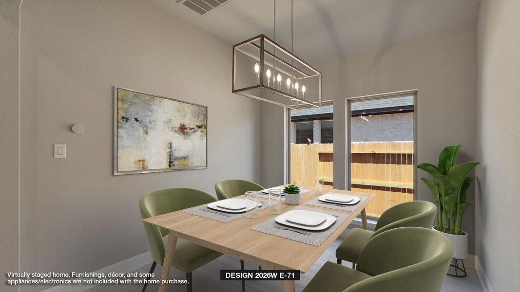 Tiled dining space with baseboards and a chandelier