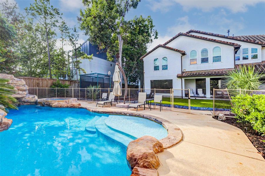 POOL AREA WITH CHILD SAFETY FENCE