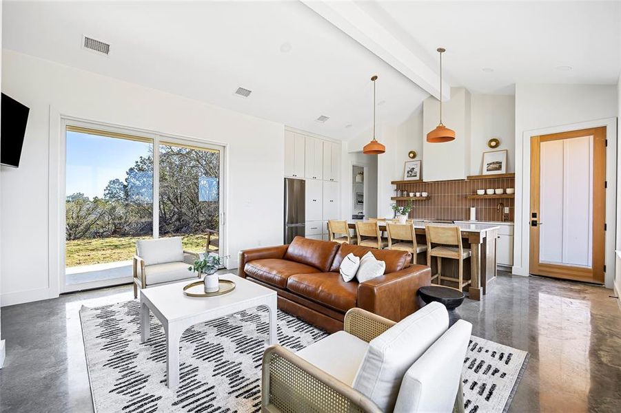 Furnished interior view inside a new home in , Strawn (Image 7). Furnished interior view inside a new home in , Strawn (Image 7).