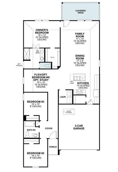 2D floor plan layout of this home in Forest Park, Princeton, TX (Image 3).