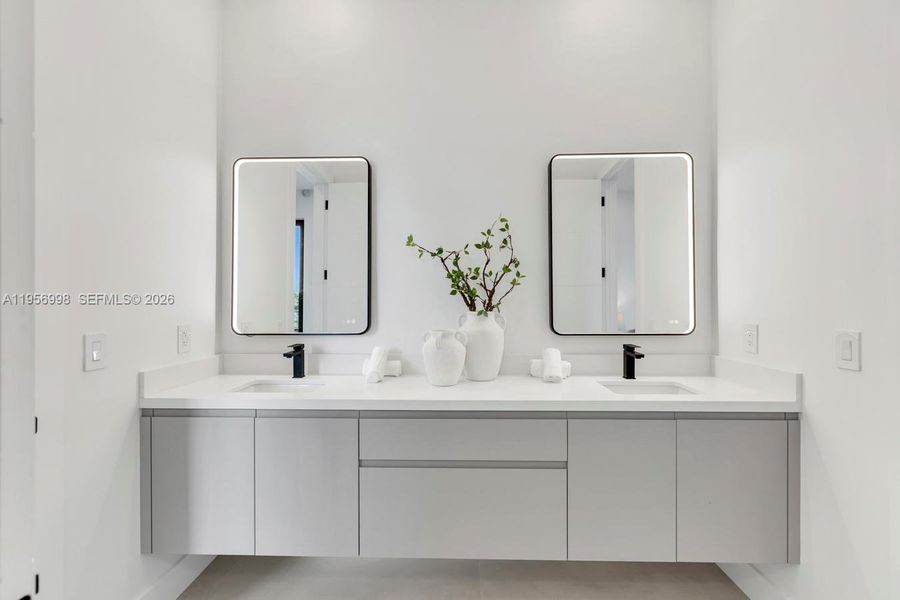 Furnished interior view inside a new home in , Miami (Image 40).