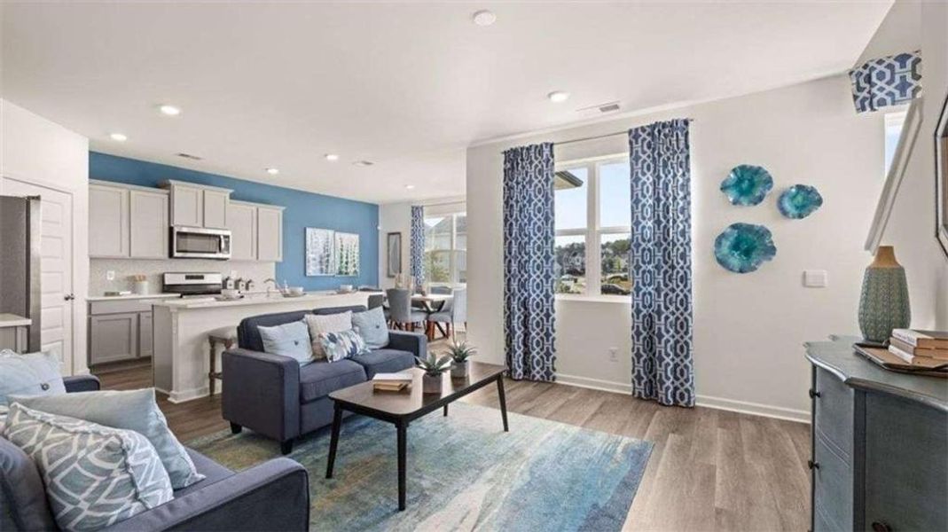 Furnished interior view inside a new home in Poplar Preserve, Newnan (Image 12).