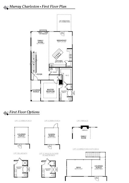 2D floor plan layout of this home in Church Creek Landing, Charleston, SC (Image 4).