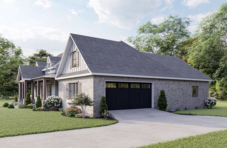 Representative exterior photo of a completed home built from the Jasper by Zeal Home Builders in Oak Water Ranch, Granbury, TX (Image 20). Representative exterior photo of a completed home built from the Jasper by Zeal Home Builders in Oak Water Ranch, Granbury, TX (Image 20).