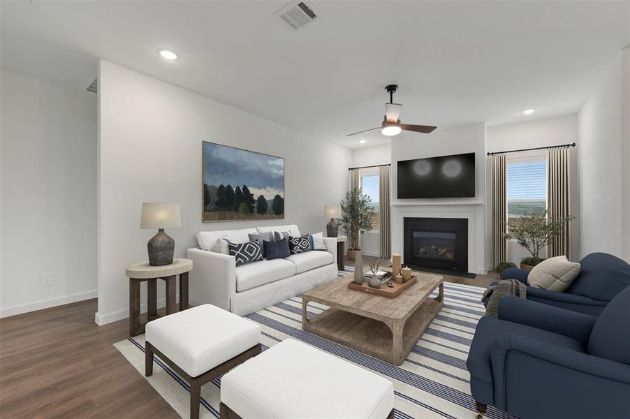 Furnished interior view inside a new home in Aspire at Reunion, Newark (Image 7).
