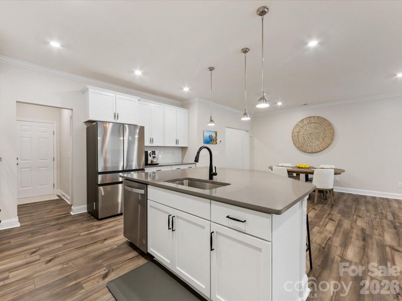 Furnished interior view inside a new home in Towns at Rea Colony, Charlotte (Image 13).