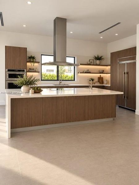 Furnished interior view inside a new home in , Miami (Image 37).