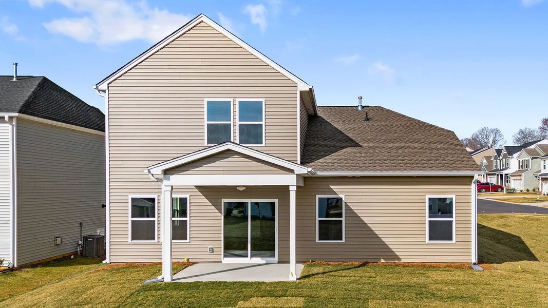 Exterior details and patio area of a home in Hanes Lake, Winston-Salem (Image 21).