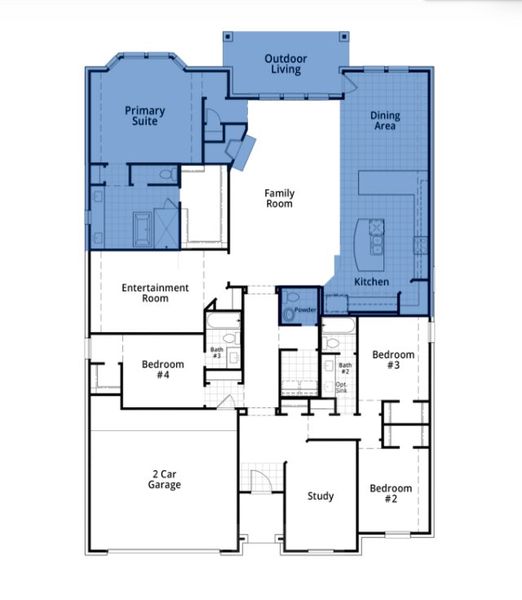 2D floor plan layout of this home in Devonshire, Forney, TX (Image 2).