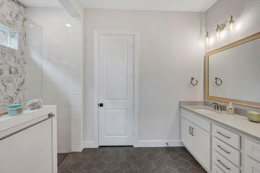 Furnished interior view inside a new home in Grange 45' Homesites, Katy (Image 10).