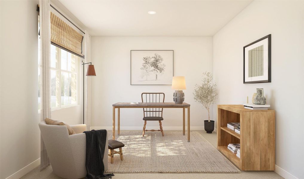 Convenient home office (*Artist rendering used for illustration purposes only.) Convenient home office (*Artist rendering used for illustration purposes only.)