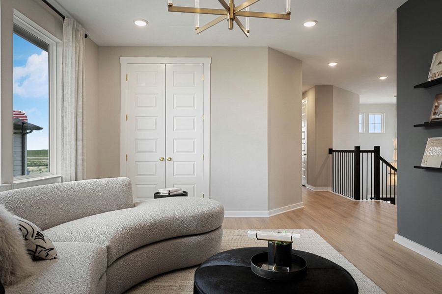 Furnished interior view inside a new home in Terrace Collection At Turner's Crossing, Buda (Image 49).