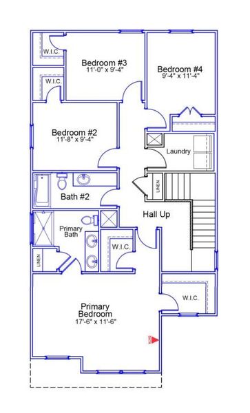 2D floor plan layout of this home in Central Creek, Goose Creek, SC (Image 26).