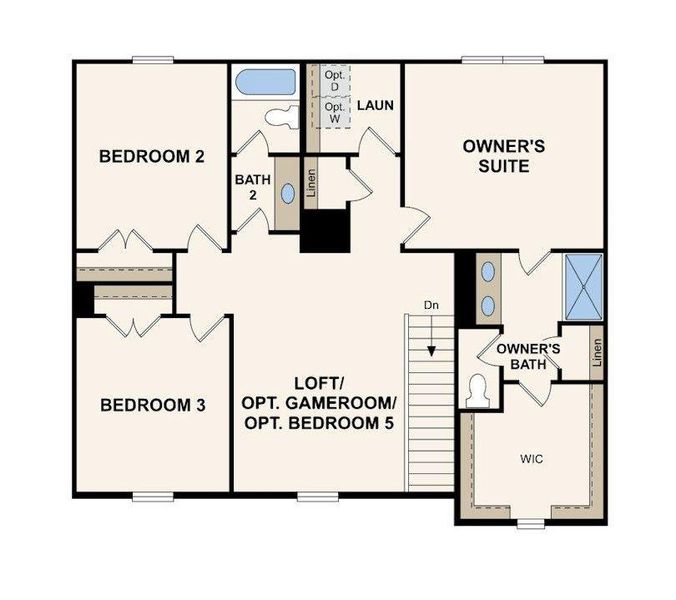 2D floor plan layout of this home in Oak Grove Glen, Snellville, GA (Image 4).