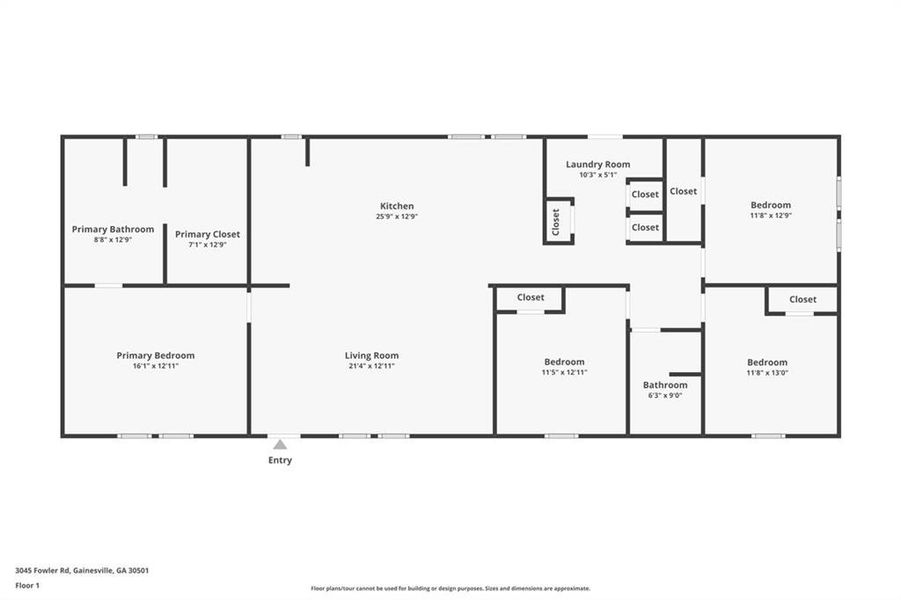 2D floor plan layout of this home in , Gainesville, GA (Image 3).