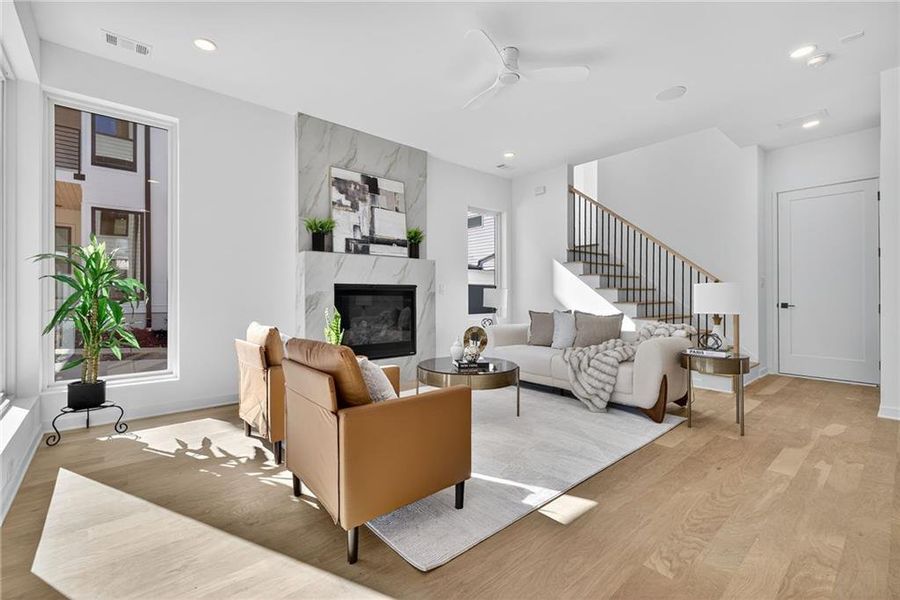 Furnished interior view inside a new home in , Atlanta (Image 9).