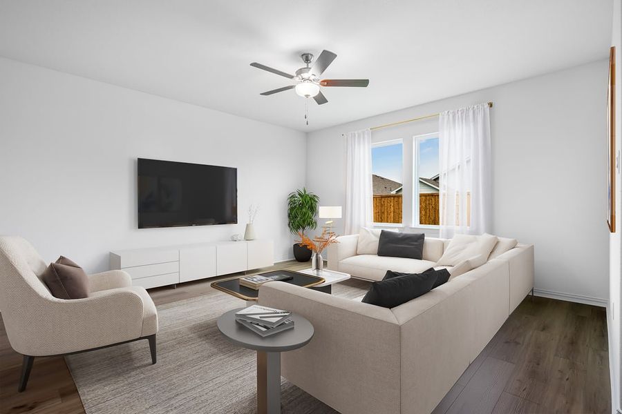 Representative furnished interior of a home built from the Georgetown by Taylor Morrison in River Ridge, Crandall (Image 7).