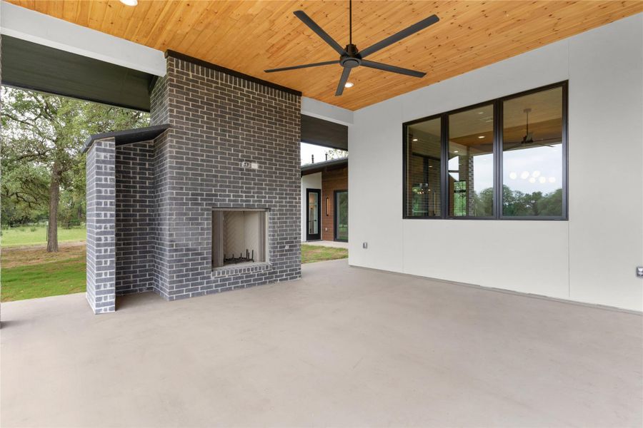 View of patio featuring ceiling fan View of patio featuring ceiling fan