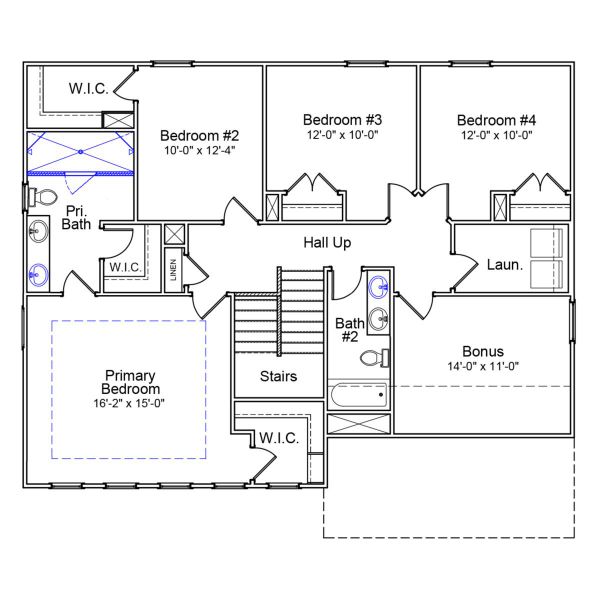 2D floor plan layout of this home in Pebble Branch, Chapin, SC (Image 3).