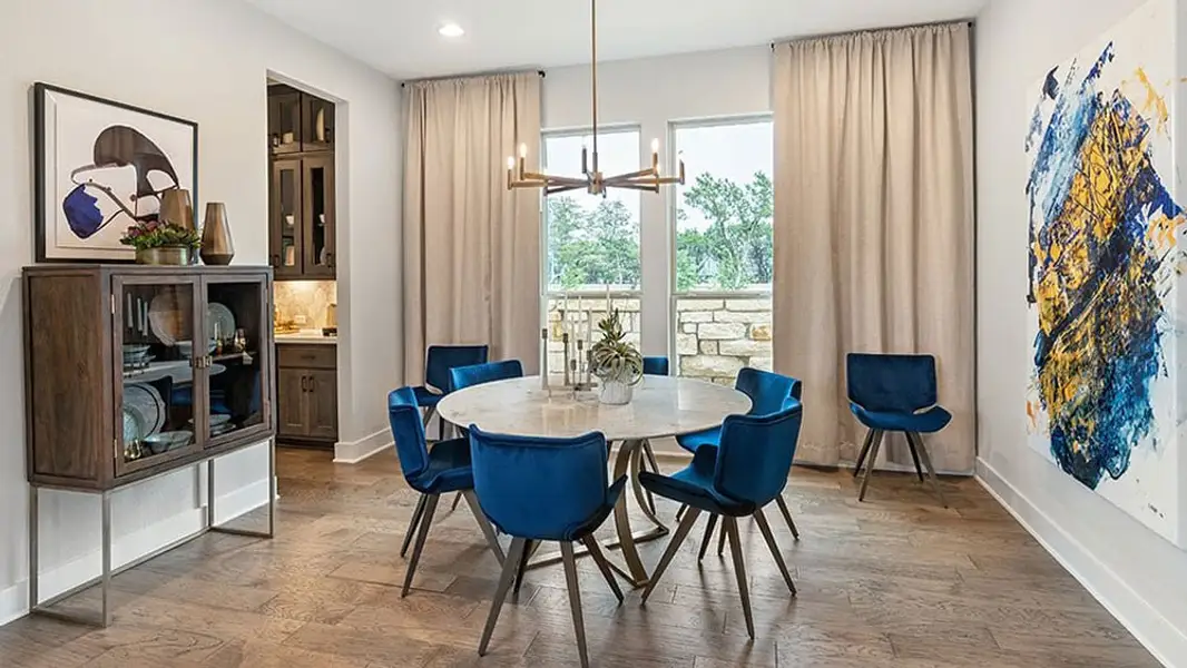 Furnished interior view inside a new home in Travisso, Leander (Image 5).