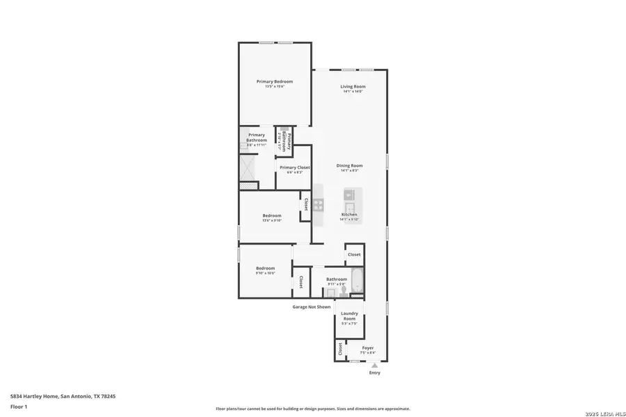 2D floor plan layout of this home in Stonehill, San Antonio, TX (Image 3).