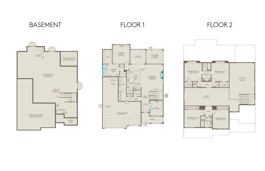 2D floor plan layout of this home in Sterling Ranch, Littleton, CO (Image 1). 2D floor plan layout of this home in Sterling Ranch, Littleton, CO (Image 1).