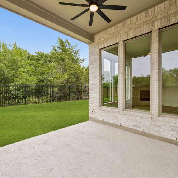 Exterior details and patio area of a home in The Parks at Wilson Creek, Celina (Image 27). Exterior details and patio area of a home in The Parks at Wilson Creek, Celina (Image 27).
