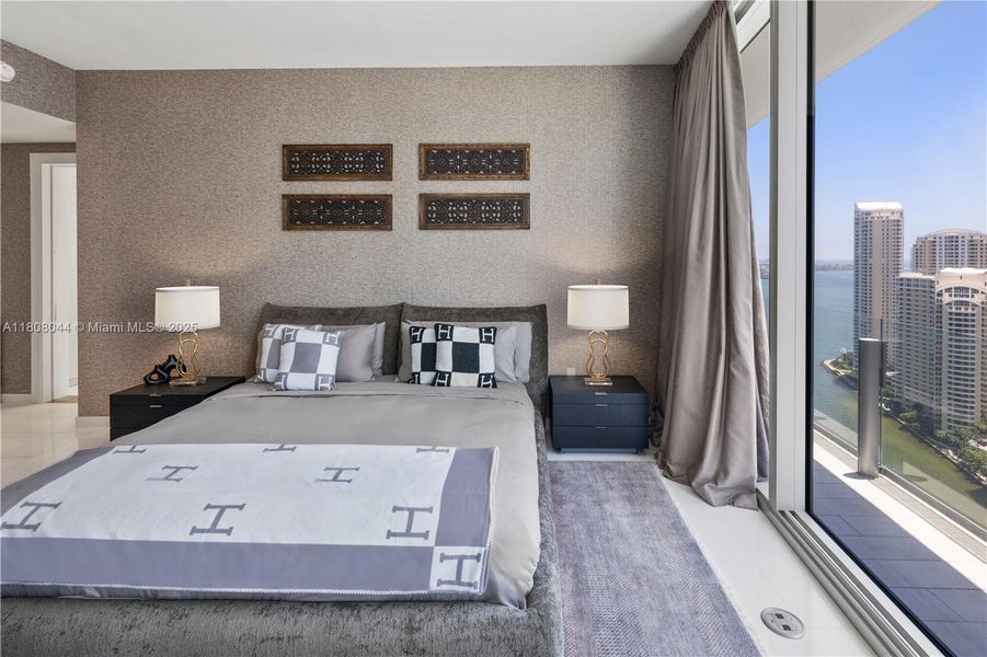 Furnished interior view inside a new home in Aston Martin Residences, Miami (Image 29).