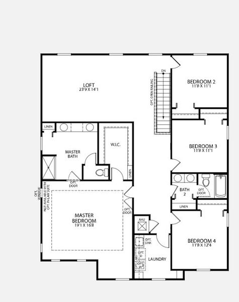 2D floor plan layout for the Columbus by Maronda Homes in Seminole Bend, Pensacola, FL (Image 3). 2D floor plan layout for the Columbus by Maronda Homes in Seminole Bend, Pensacola, FL (Image 3).