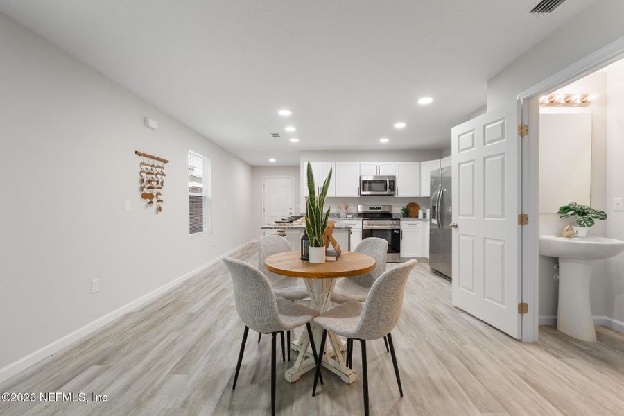 Furnished interior view inside a new home in , Jacksonville (Image 14). Furnished interior view inside a new home in , Jacksonville (Image 14).